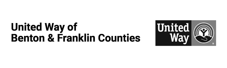 United Way of Benton & Franklin Counties Black & White Horizontal Logo